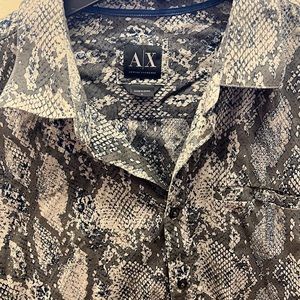 Armani exchange men's long sleeve button down, size large